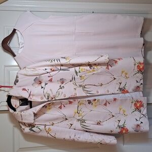 Ted Baker 2 piece Set Dress and long Jacket Floral